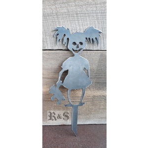 Zombie Girl Halloween Yard Stake