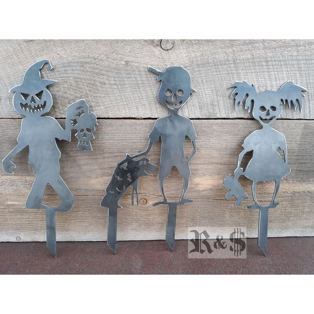 Zombie Kids Halloween Yard Stakes  (3 pack)